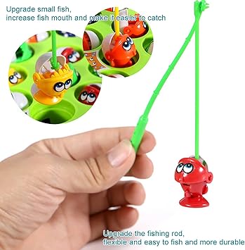 Electric 5 Players Musical Fishing Game With 45 Fish