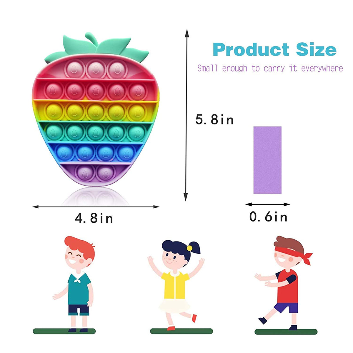 Push Pop It Bubble Fidget - Strawberry