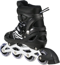 8* Inches Children's Four Wheel Roller Skating Shoes - Black