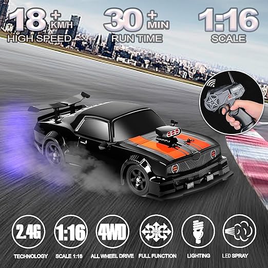 1:16 RC Dodge Drift Spray Car 