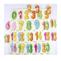3D Wooden Number Puzzle Board 0-20