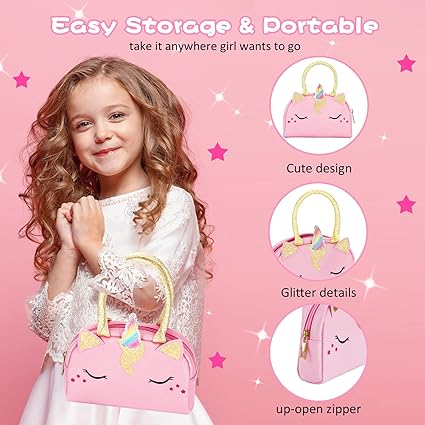 Realistic Unicorn Handbag Cosmetic Set