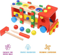 Wooden Multi-functional Reassembly Screw Car