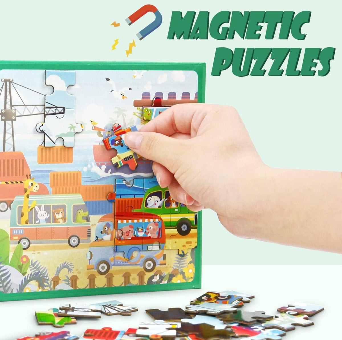 3in1 Magnetic Jigsaw Levelled Puzzle Book - Assortment