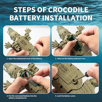 2.4GHz RC Swim Crocodile With Cool Lights