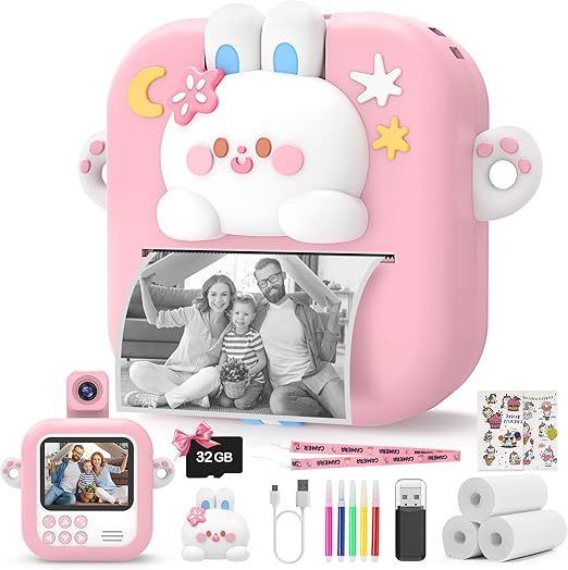 Kids Cute Bunny Instant Print Camera