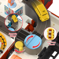 2in1 Deform Double Decker Bus Adventure Track - Red