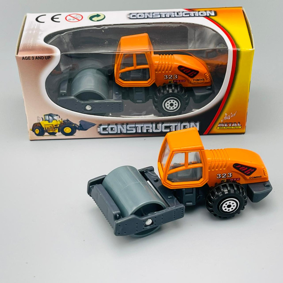 Diecast Metal Construction Trucks - Set of 10
