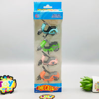 4Pcs Mini Diecast Vespa Models