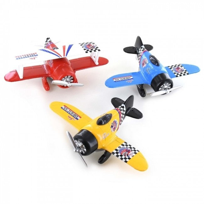 1Pc Diecast Pullback Combat Airplane Model - Assortment