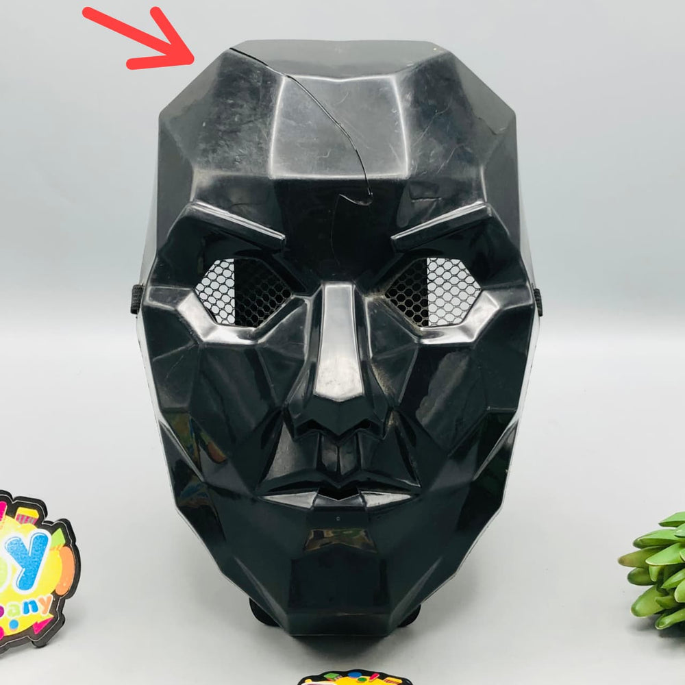 Halloween Black Boss Plastic Mask - Major Fault
