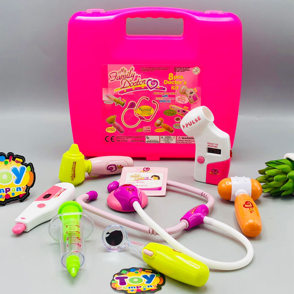 8Pcs Pretend Play Doctor Set With Light