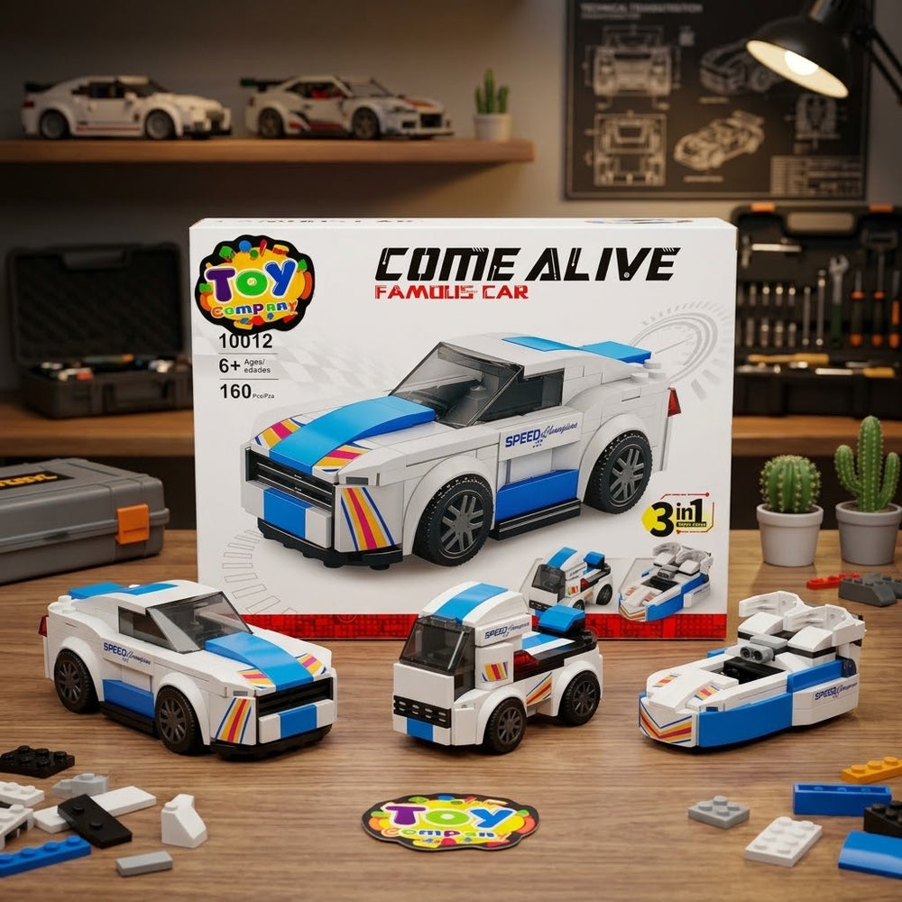 DIY 3in1 Speed Champion Car Lego Bricks Set - 160Pcs
