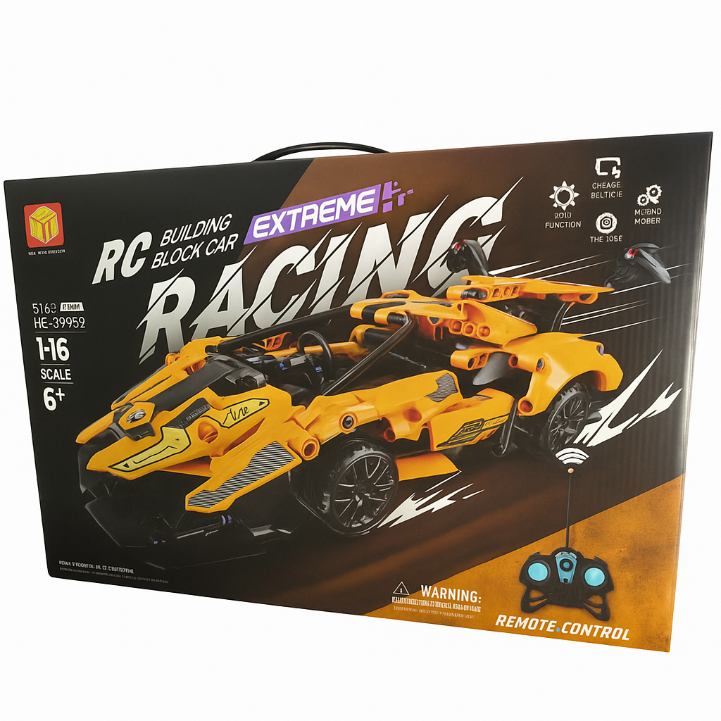 DIY 516Pcs RC 1:16 Sports Racing Building Blocks Model