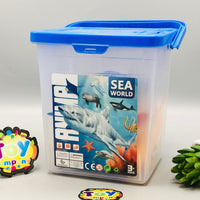 25Pcs Kids Wild Sea Animal World Toy With Storage Box
