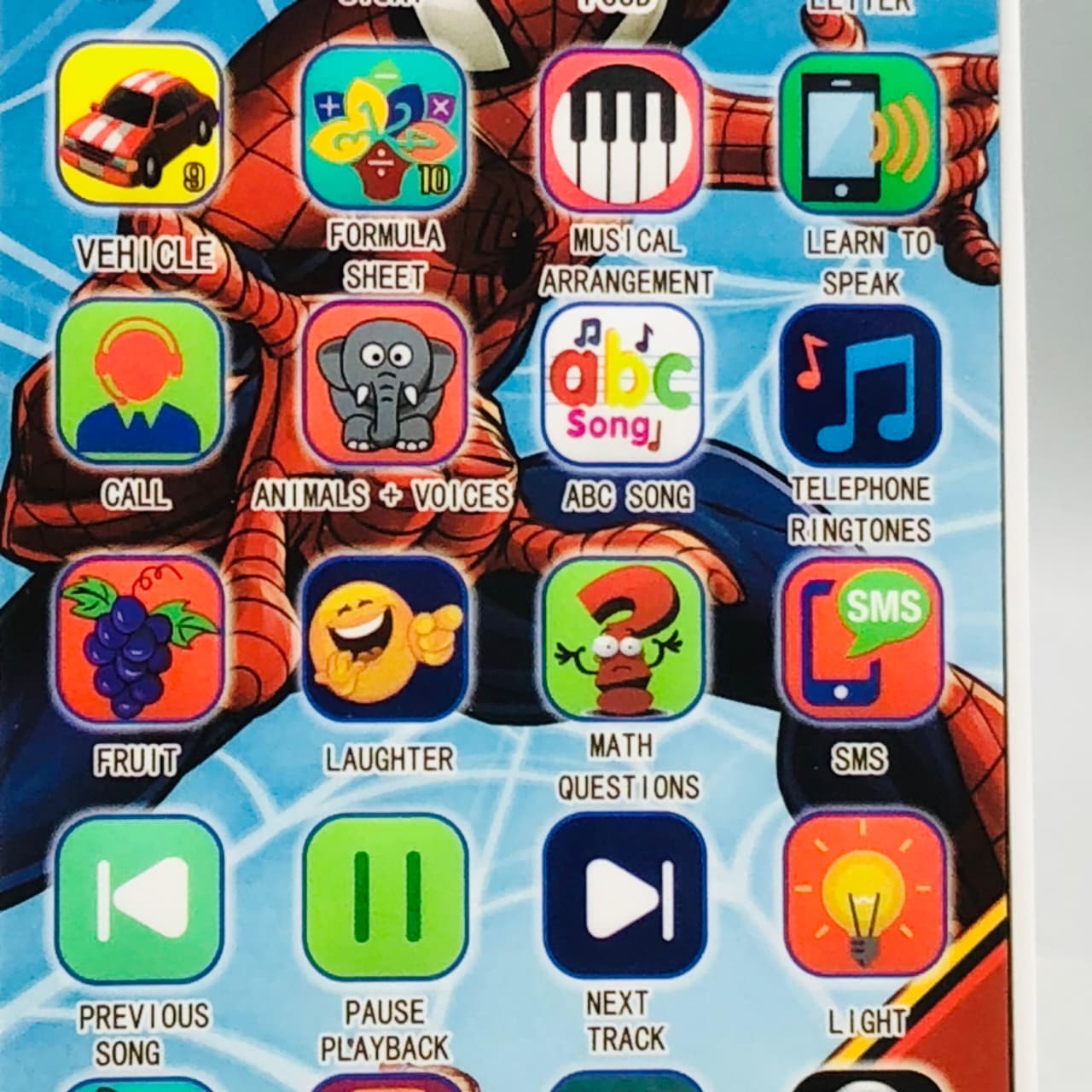Kids Spiderman Themed Musical Puzzle Mobile Phone