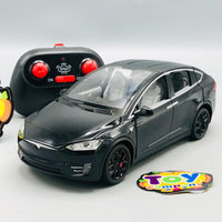 1:22 RC Diecast Tesla X Model Car With Smoke