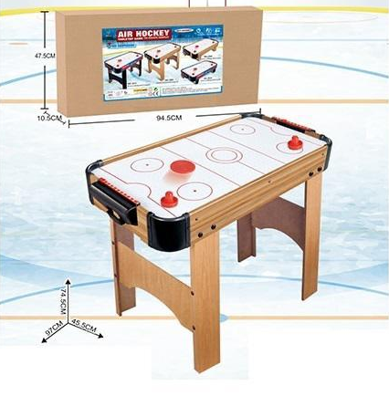74cm Wooden Air Ice Hockey Game Table - Wood Finish Theme