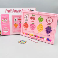 Premium Magnetic Beads Fruit Puzzle Board