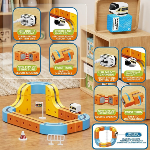 75Pcs DIY Magnetic Levitation Rail Track Set