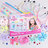 75+Pcs DIY Girls Butterfly Theme Headbands Making Kit