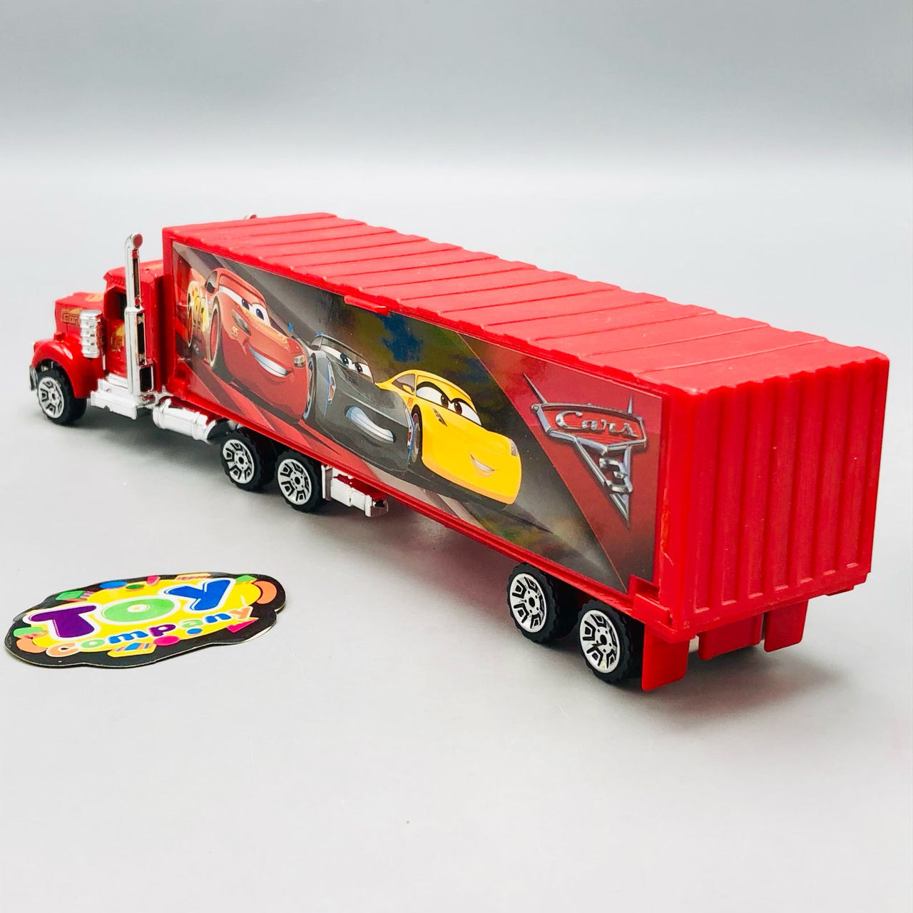 McQueen Inertial Container Truck With 2Pcs Alloy Cars