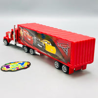McQueen Inertial Container Truck With 2Pcs Alloy Cars