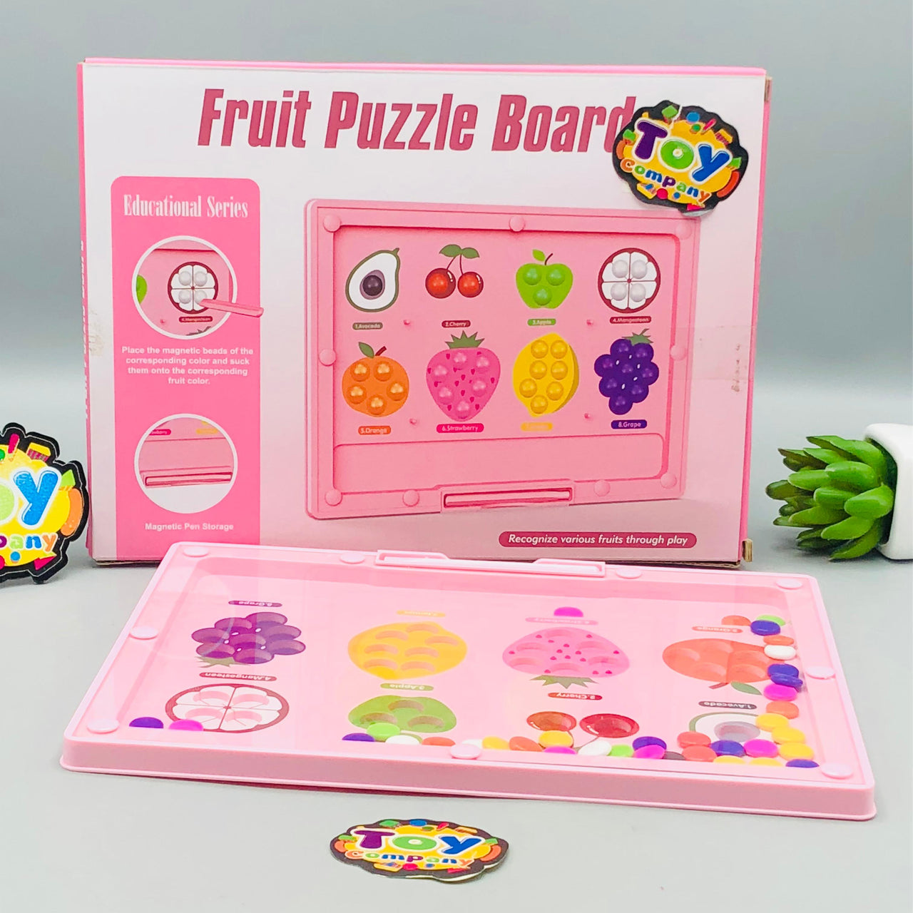 Premium Magnetic Beads Fruit Puzzle Board
