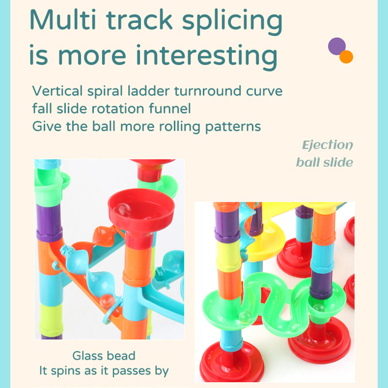 76Pcs Marble Run Building Blocks Track Set