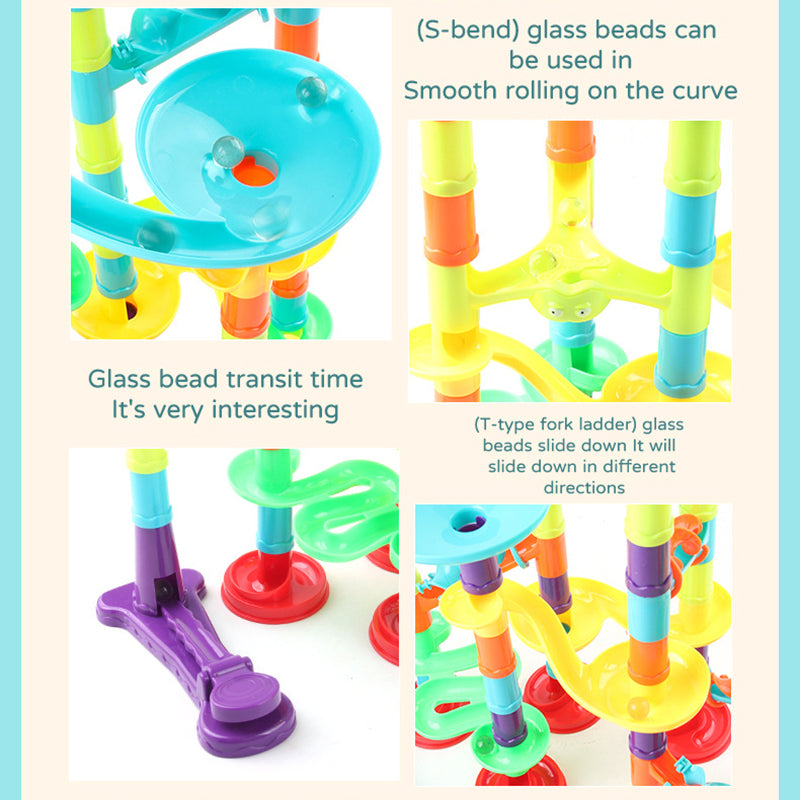 76Pcs Marble Run Building Blocks Track Set
