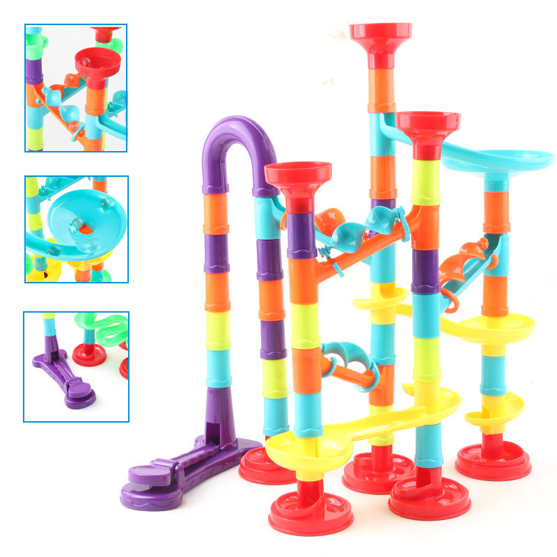 76Pcs Marble Run Building Blocks Track Set