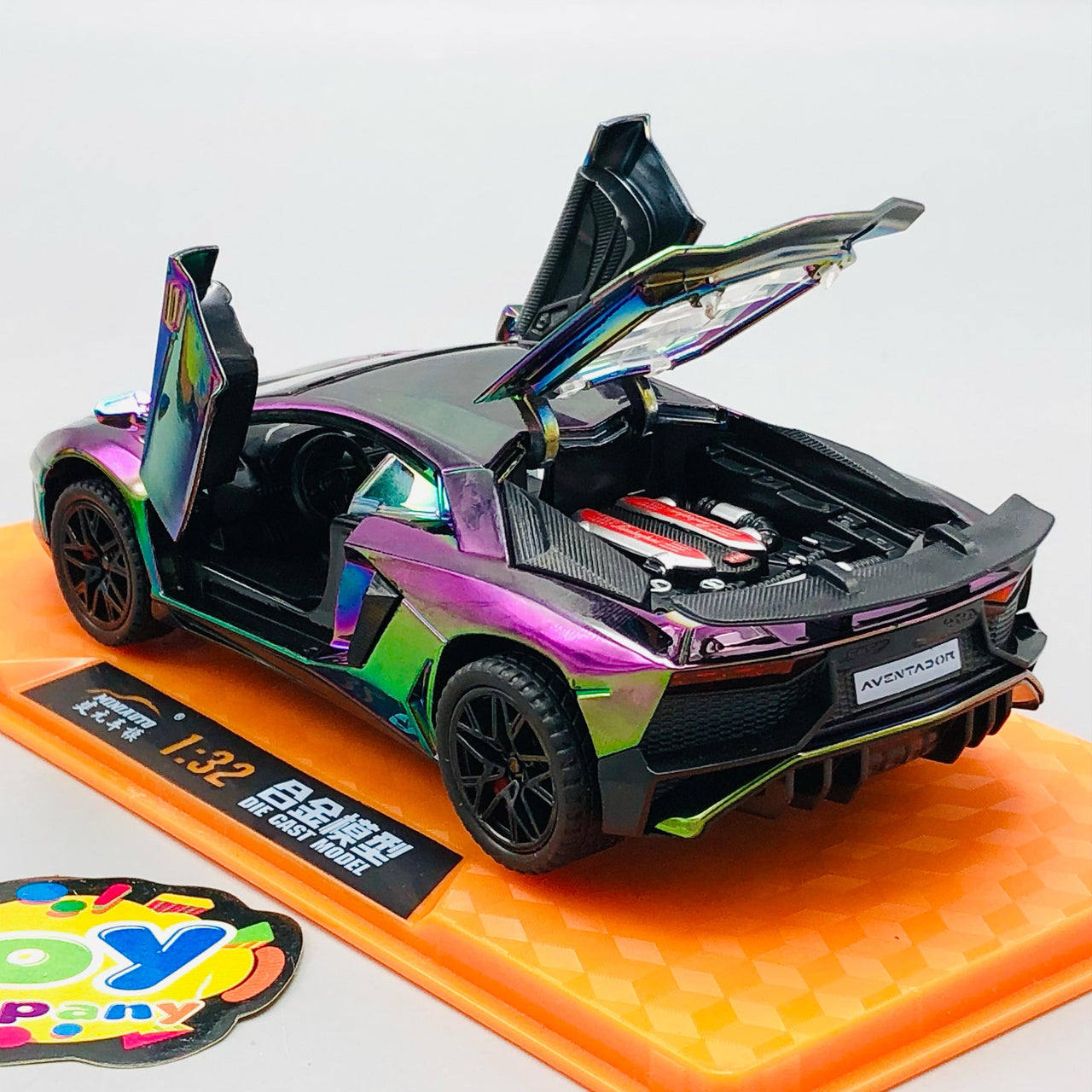 1:32 Diecast Lamborghini Aventador With Acrylic Display Box - Metallic Green