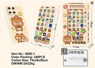 Kids Cartoon Themed Musical Puzzle Mobile Phone