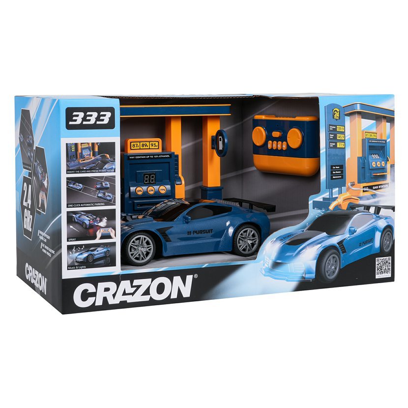 2.4GHz RC Electric Crazon Smoke Car With Petrol Station