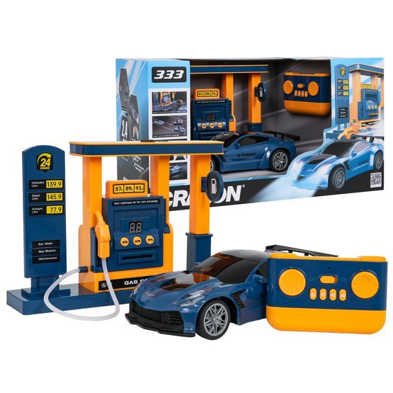 2.4GHz RC Electric Crazon Smoke Car With Petrol Station