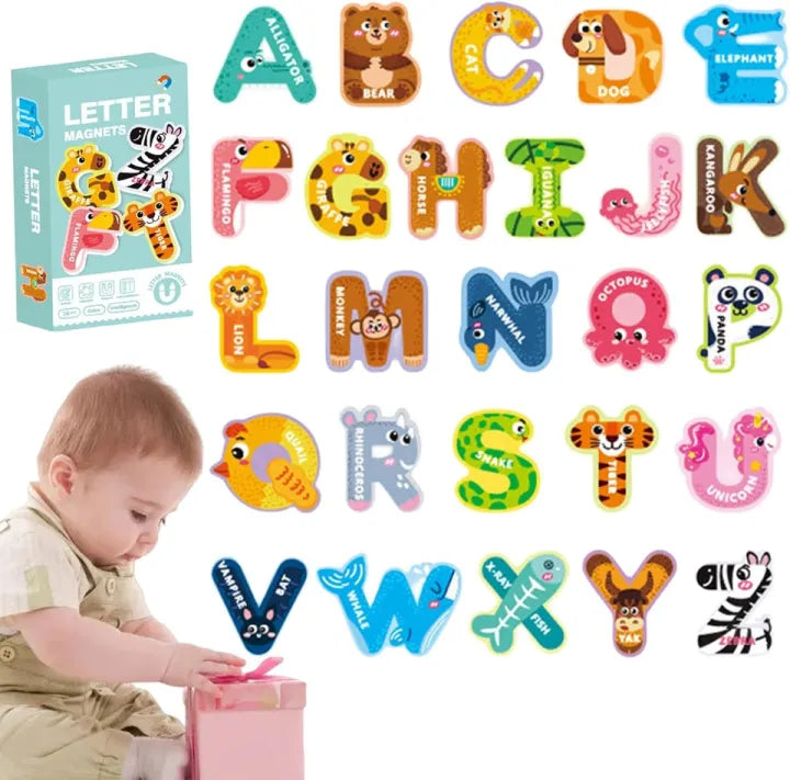 Montessori Jigsaw Magnetic Alphabet Puzzle Pieces