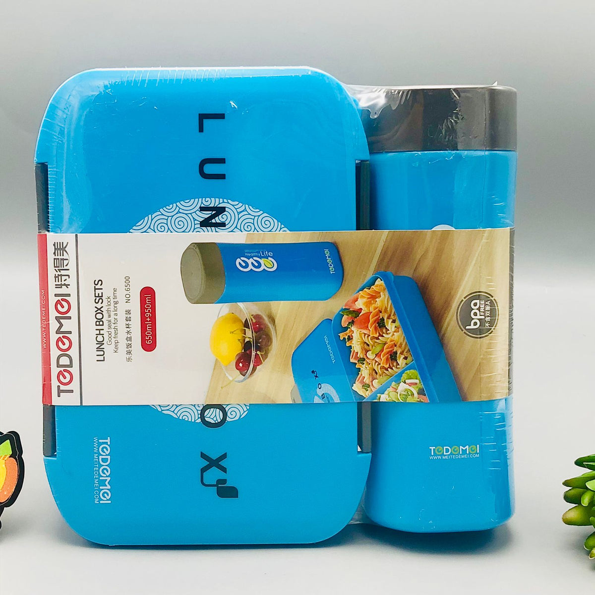 Premium Plastic Lunch Box With Water Bottle