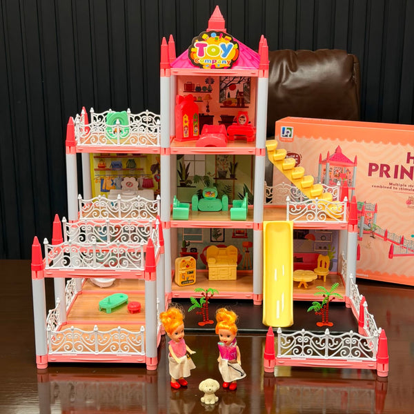 DIY 3 Floor Dream Castle Princess Doll House