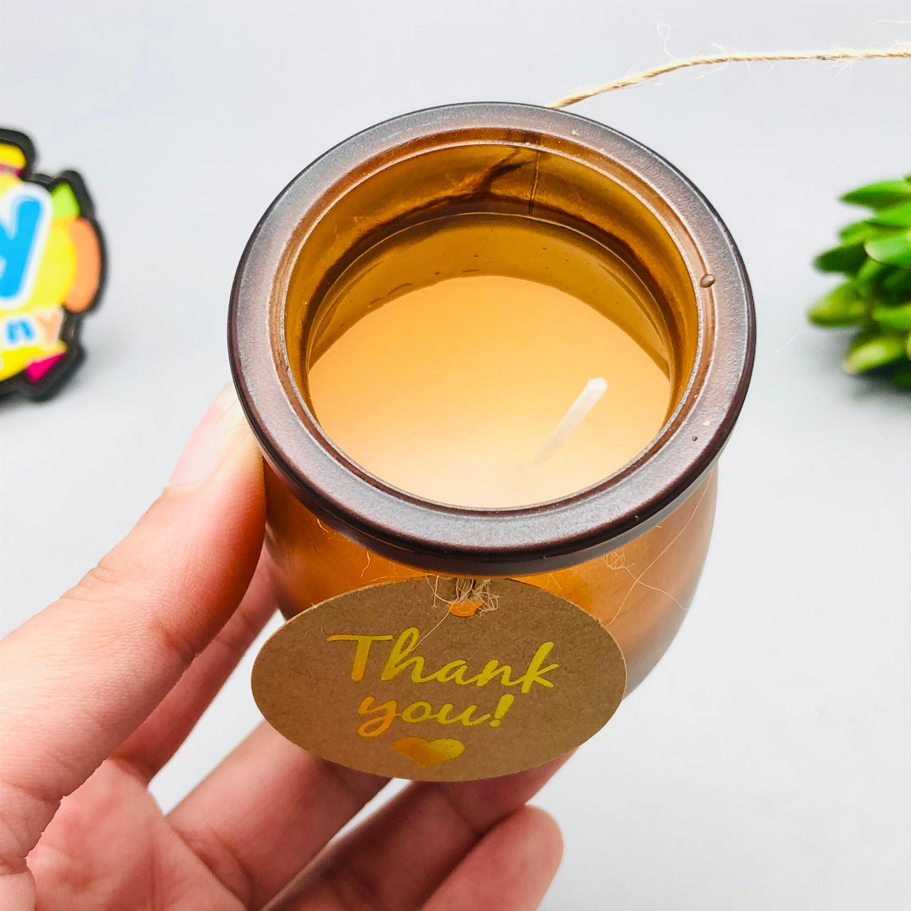 1Pc Home Aroma Scented Candle - Brown