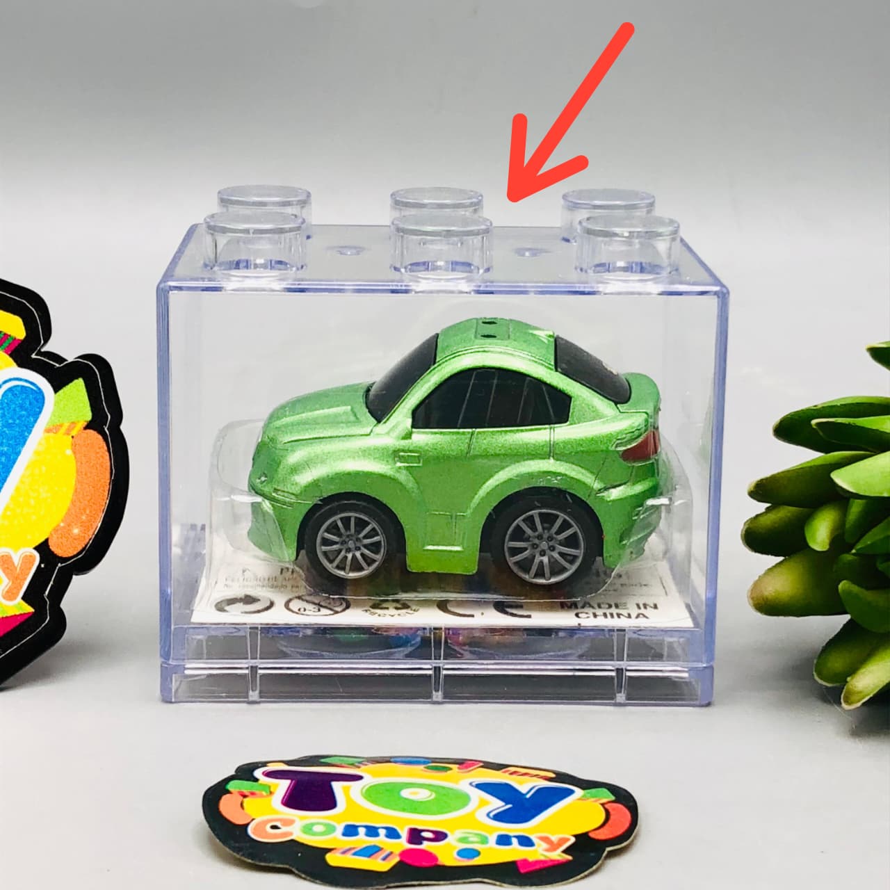 1Pc Diecast Mini Green Car - Minor Fault