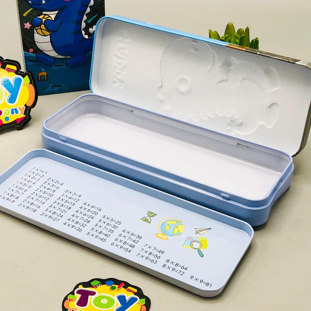 Dinosaur Themed Tin Geometry Box