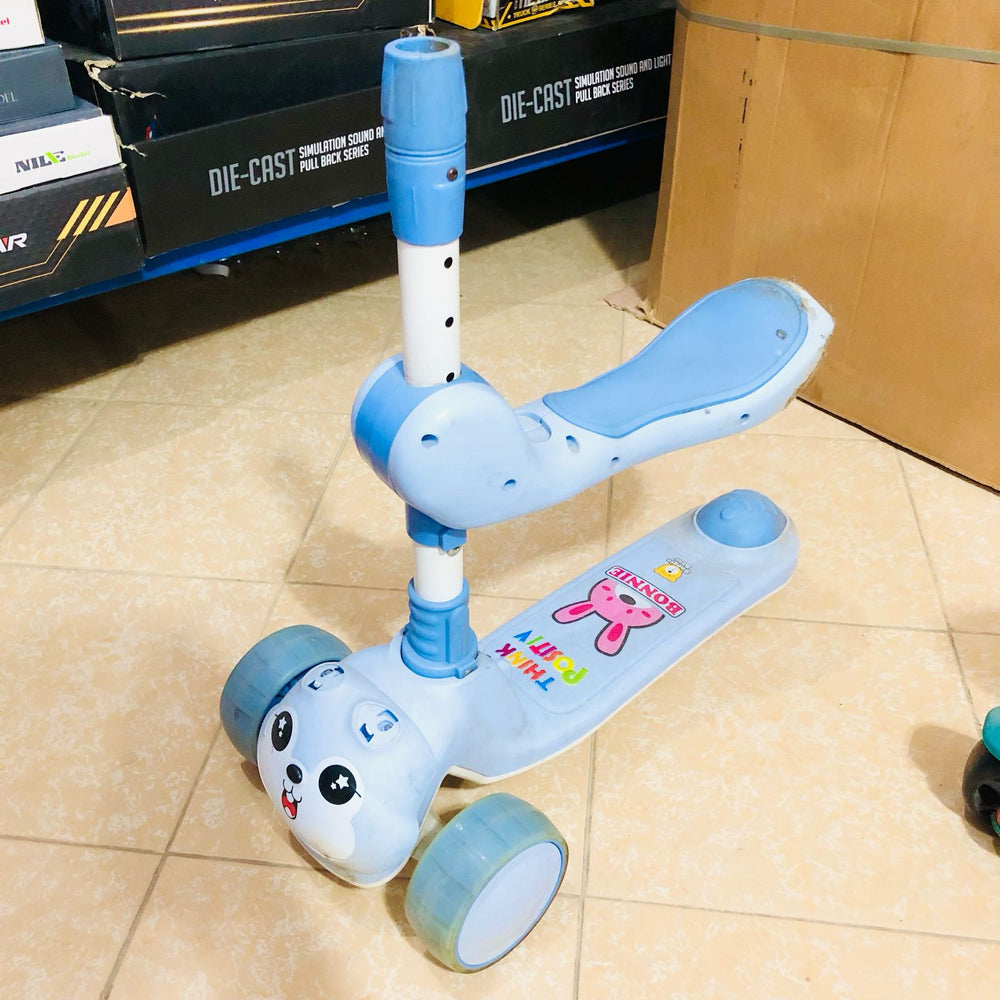 Sky Blue Adjustable Kids Scooter Without Handle - Major Fault