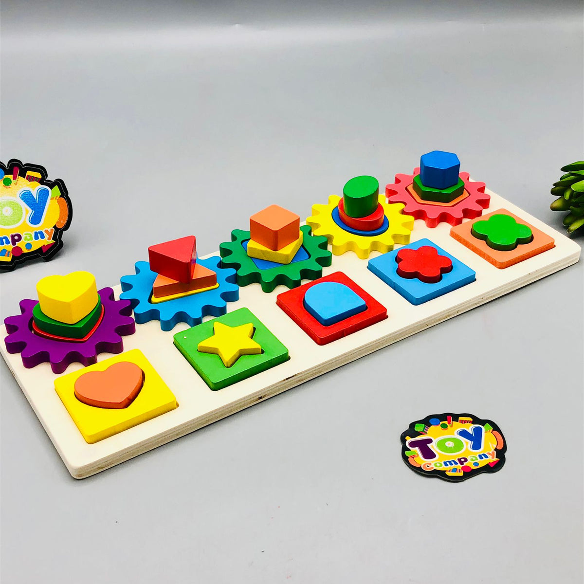 Wooden Montessori Gear Matching Board