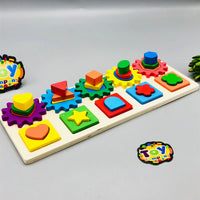 Wooden Montessori Gear Matching Board