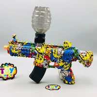 M416 Water Bullet Shooting Gun With Colorful Light Silencer