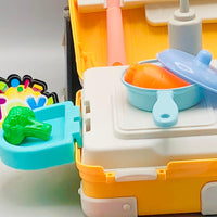 24Pcs Kids Pretend Play Kitchen Suitcase