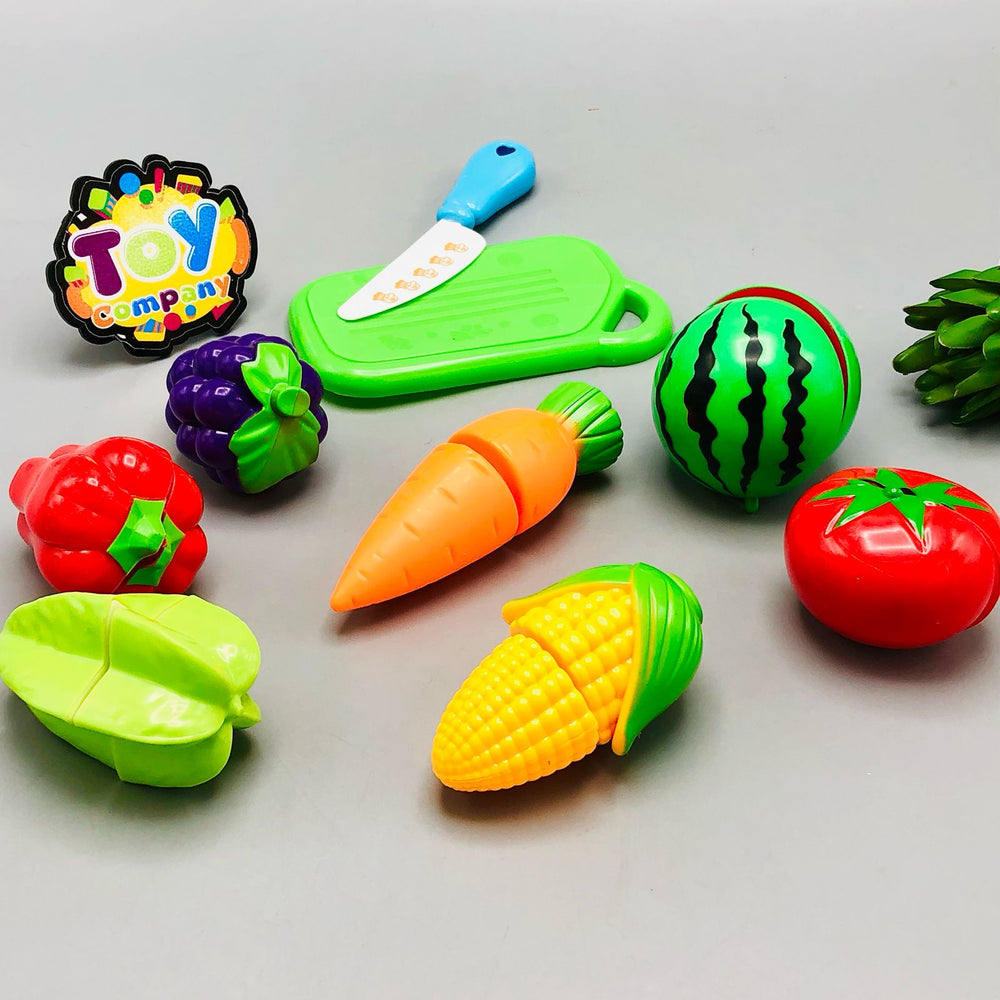 Pretend Play Vegetable & Fruit Cutting Toy Set