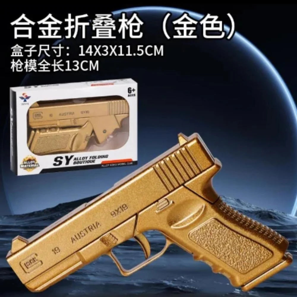 Mini Alloy Foldable Manual Target Gun With Soft Pellets
