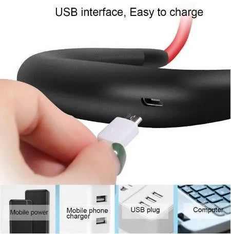 Wearable Sports Neck Fan With Rechargeable Battery