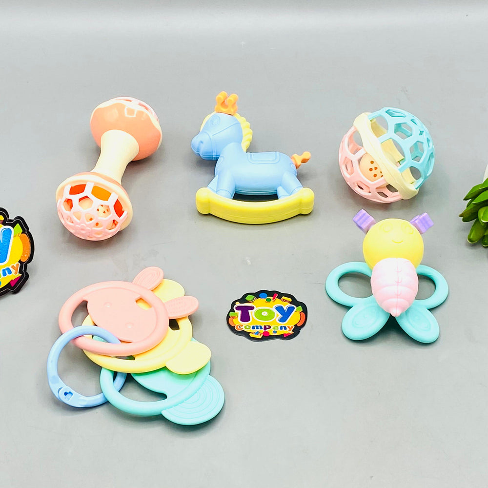 7Pcs Baby Premium Rattles & Teethers Set